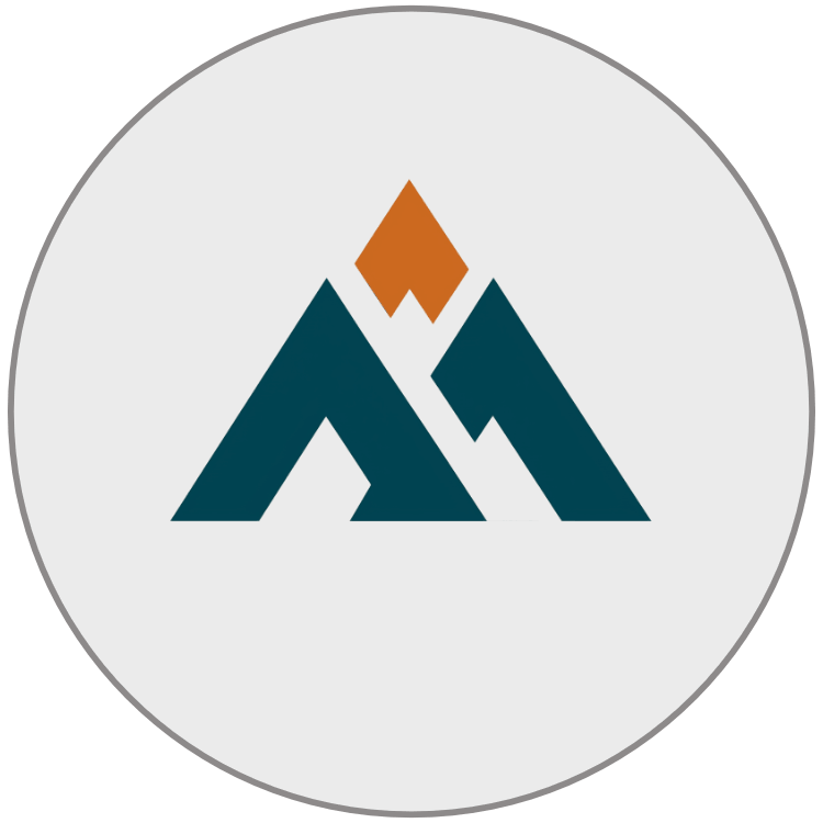 Minimalist mountain mark — outdoor adventure or consulting brand